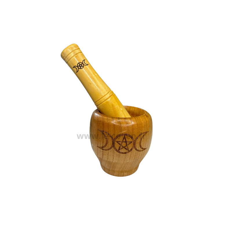 MORTIER WICCA TRIPLE MOON en bois