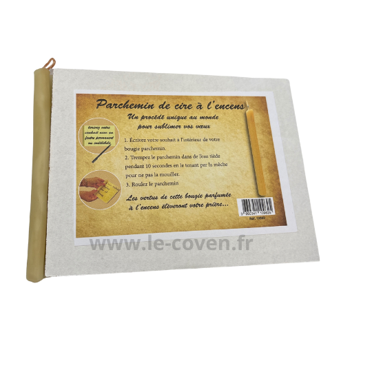 BOUGIE DE CIRE/PARCHEMIN A SOUHAIT