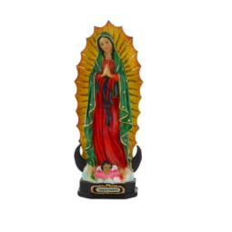 Statue de notre-dame de guadalupe en résine peinte à la main ( 12 cm )