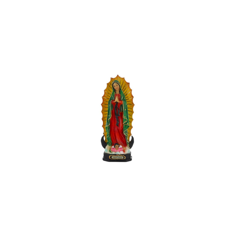 Statue de notre-dame de guadalupe en résine peinte à la main ( 12 cm )