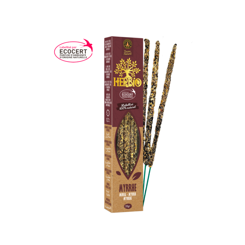 Encens Smudge Herbio – Myrrhe  20g – Certifié Ecocert