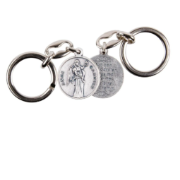 Porte-clés double face – Ange Gardien double face revers avec priere