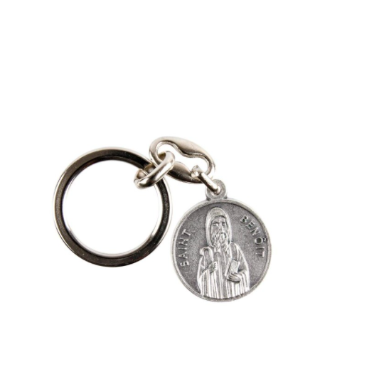Porte-clés double face – Saint Benoit double face revers avec priere