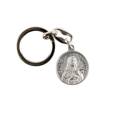 Porte-clés double face – Ste Thérèse double face revers avec priere