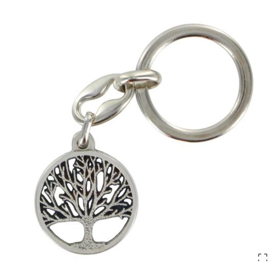 Porte-clé Arbre de Vie – 2,5 cm – Argenté