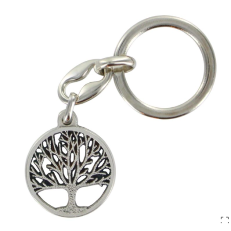 Porte-clé Arbre de Vie – 2,5 cm – Argenté