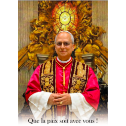 Poster Spirituel – Pape Léon XIV avec l'Esprit Saint