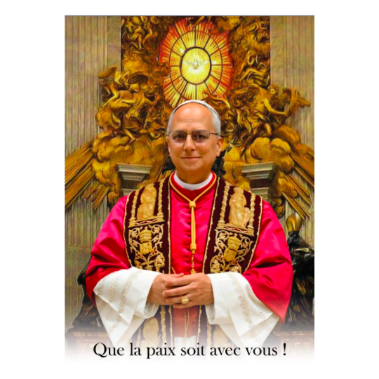 Poster Spirituel – Pape Léon XIV avec l'Esprit Saint