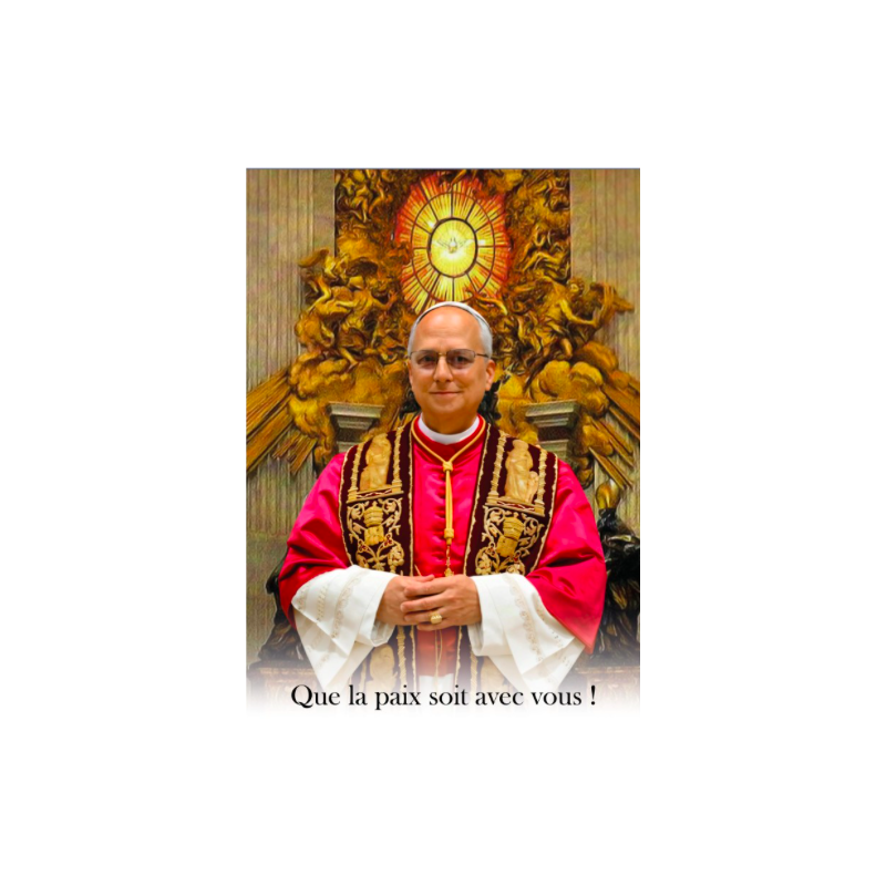 Poster Spirituel – Pape Léon XIV avec l'Esprit Saint