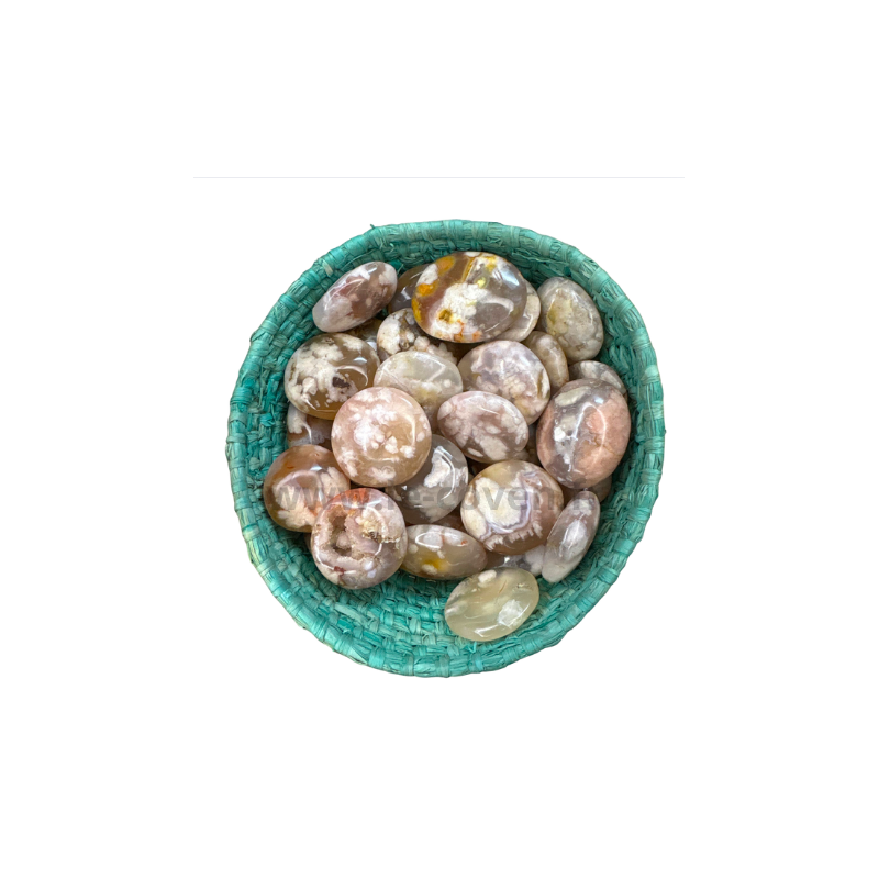 Agate Fleur de Cerisier – Pierre Roulée
