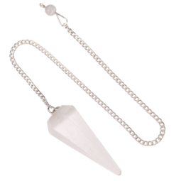 Pendule Sélénite – Conique à 6 Faces