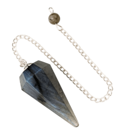 Pendule Labradorite – Conique à 6 Faces