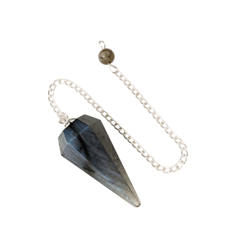 Pendule Labradorite – Conique à 6 Faces