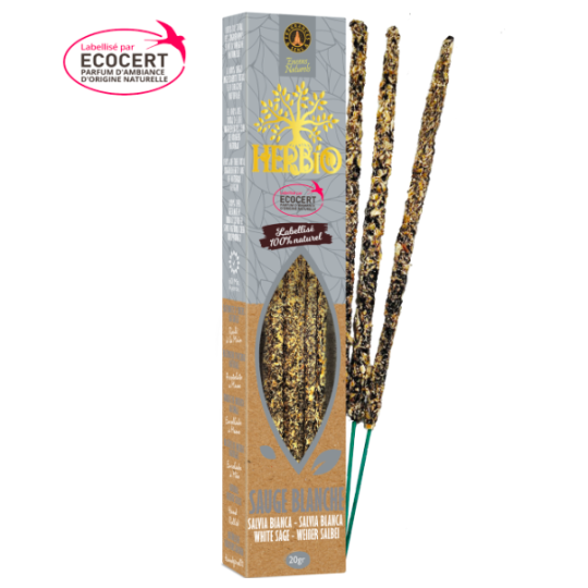 Encens Smudge Herbio – Sauge Blanche  20g – Certifié Ecocert