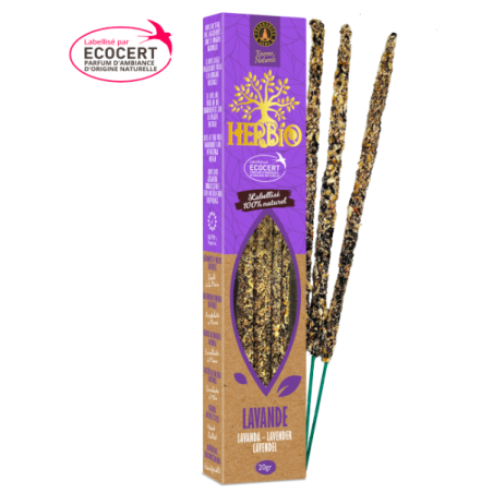 Encens Smudge Herbio – Lavande 20g – Certifié Ecocert
