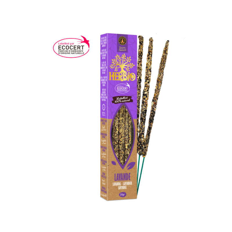 Encens Smudge Herbio – Lavande 20g – Certifié Ecocert