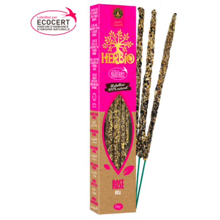Encens Smudge Herbio – Rose 20g – Certifié Ecocert