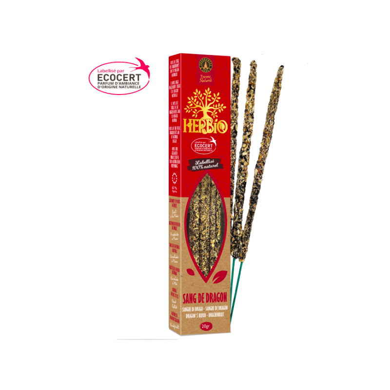 Encens Smudge Herbio –  Sang de Dragon– Certifié Ecocert
