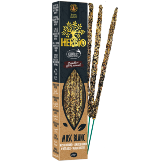 Encens Smudge Ecocert Herbio Musc Blanc 20g
