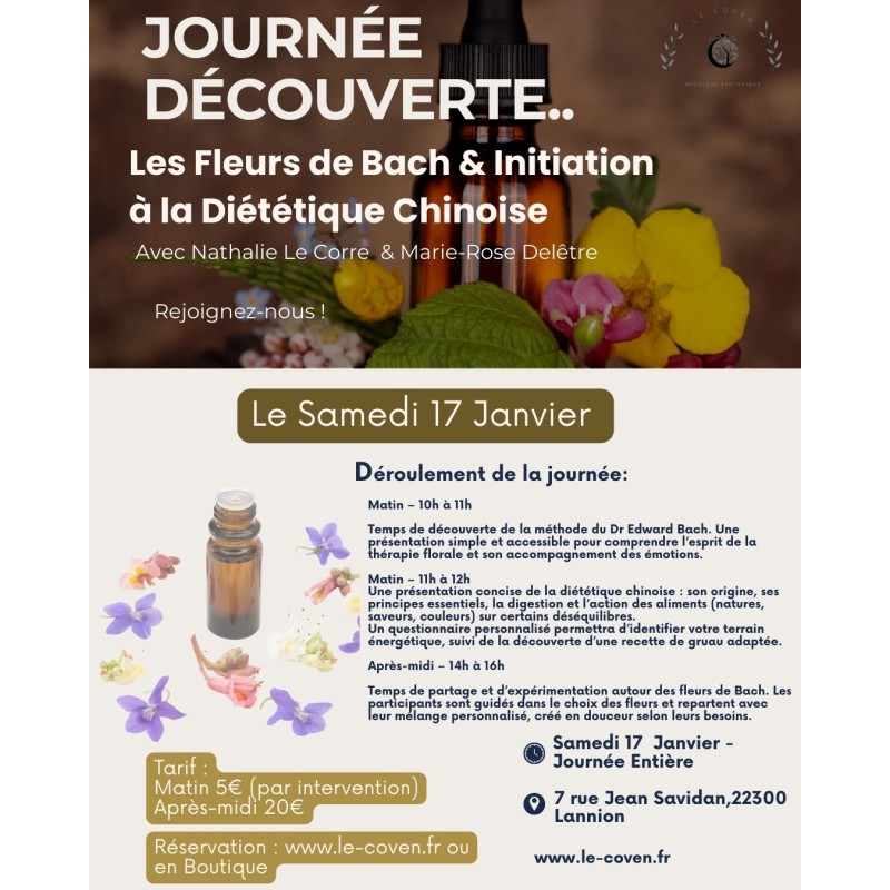 Animation Les Fleurs de Bach - MATIN Première session -  ( Réservation )