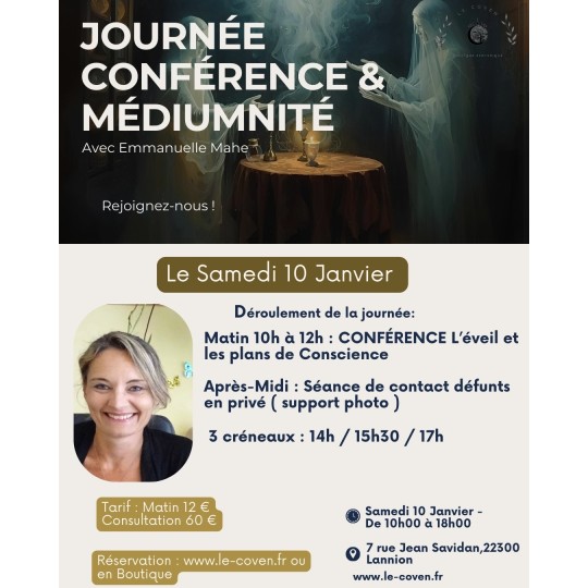 Journée Conférence & Médiumnité-   ( Réservation )