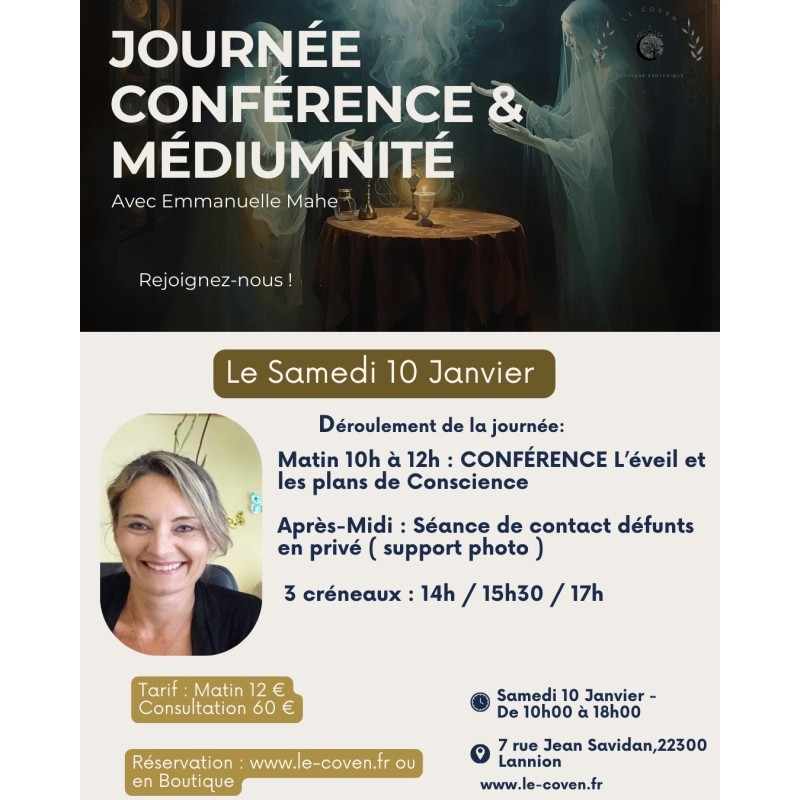 Journée Conférence & Médiumnité-   ( Réservation )