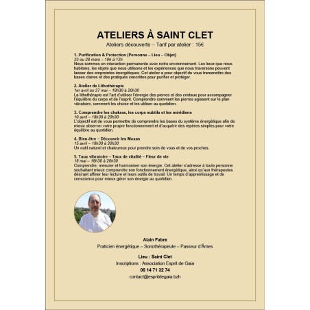 ATELIERS DE SAINT-CLET