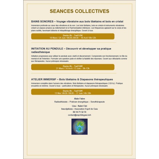 Séances Collective à Saint-CLet