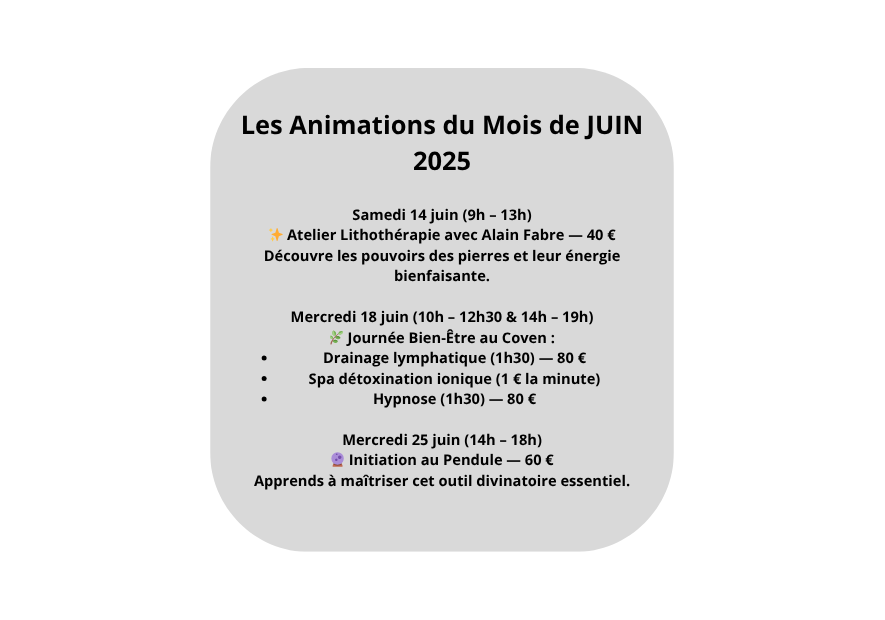 Animation boutique Le Coven
